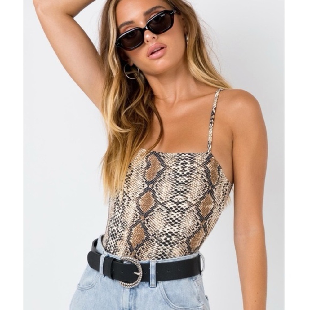 Princess Polly Snake Print Women's Bodysuit